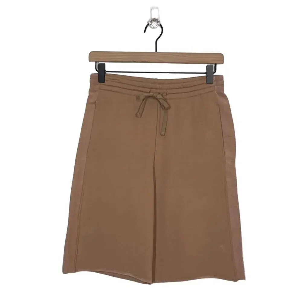 Filippa K Soft Sport Reverse Striped Shorts in Almond Women's Size XS Activewear